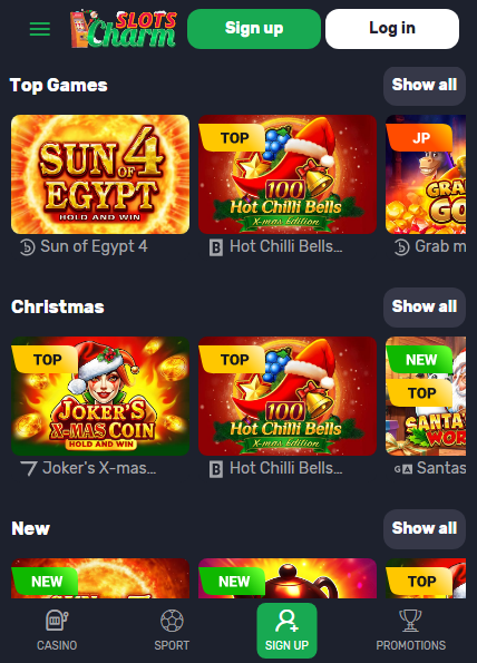 Slots Charm Casino Mobile screenshot